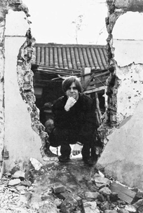 Curnutt at the demolition of on old Hutong neighborhood in Beijing, 1998.